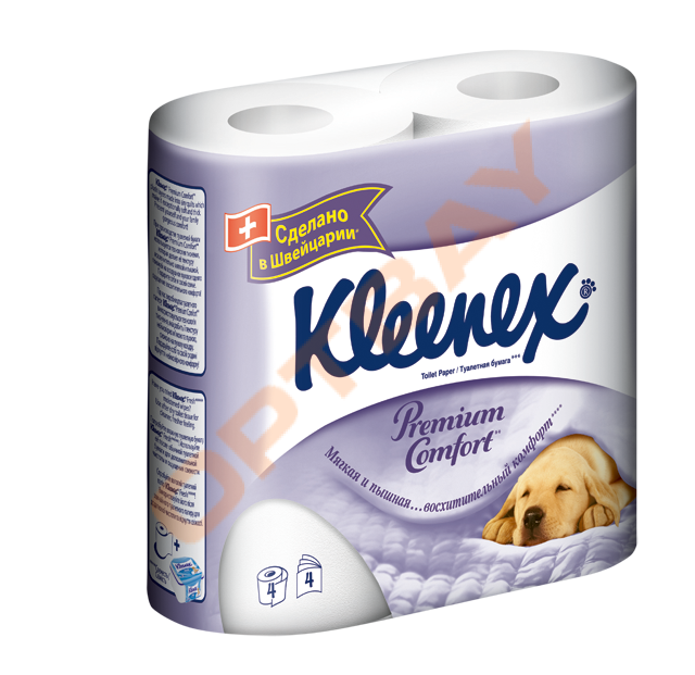 Бумага Kleenex (Клинекс) туалетная Premium Care 4 шт.